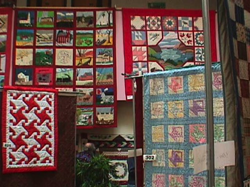 Quilt exhibit at Station. October 3, 1999. MVC-002S