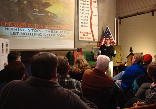 Aaron Lefkowitz opens his presentation of "Chester in the Great War!" 2019-01-21 (Leslie Smith photo) DSC04222.jpg